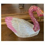 Hophen Pink Diamond Swan Keepsake Box