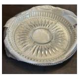 vintage glass divided dip relish tray