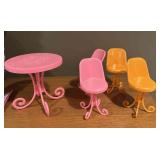 Vintage 1975 Mattel Barbie Plaza Table and Chairs