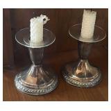 Vintage Candlestick holders sterling weighted