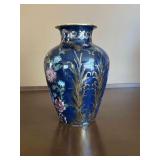 Vintage Chinese Blue Famille Rose Porcelain Vase