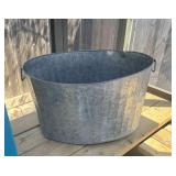 Large Galvanized Steel Planter or Party Ice Tub