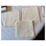 vintage embroidered linen napkins