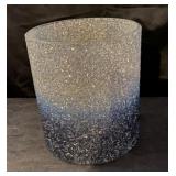 Decorative cylinder glitter candle holder