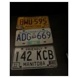 Vintage Manitoba License Plates (3)