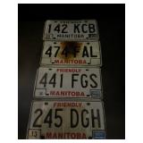 Vintage Manitoba License Plates (4)