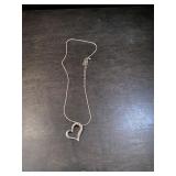 Open heart pendant necklace
