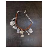 Vintage dog-themed charm bracelet