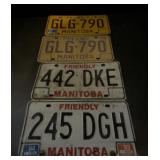 Vintage Manitoba License Plates (4)