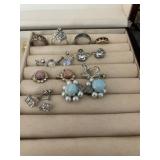 Assorted lot of Costume Rings with Holder
