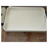 Modern Ribbed Plastic Serving Tray