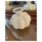 Vintage Fenton Silver Crest melon bud vase