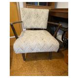 Vintage mid-century modern chevron accent chair