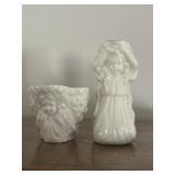 Vintage Belleek Grecian Cream & Sugar Set