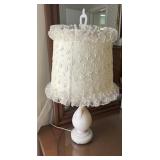 Mid-century milk glass lamp