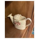 Vintage ceramic miniature decorative watering can