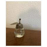 Vintage hand-blown glass pear paperweight