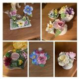Assorted Ceramic Flowers Collectors
