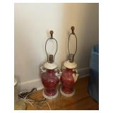 Vintage Hollywood Regency Porcealain Lamps