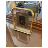 Vintage Bulova quartz 'floating dial' desk clock