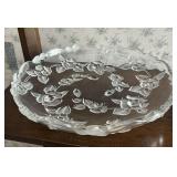 Decorative Mikasa glass serving dish