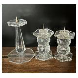 Vintage Swarovski crystal candle holders