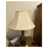 Contemporary metal cage table lamp ONLY