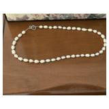Freshwater cultured baroque pearl necklace