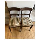Vintage Victorian balloon back dining chairs