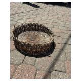 vintage-style rustic bentwood planter bucket