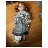 Vintage 1990s Fine Bisque Porcelain Doll