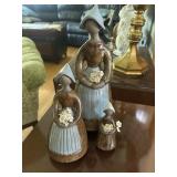 Vintage 3 Pc Jie Gantofta Flower Girl Figures