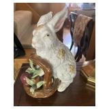Vintage Studio Art Pottery Majolica Rabbit