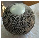 Vintage iron wire mesh sphere