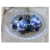 Bowl with Porcelain Orbs / Ceramic Balls / Marbles