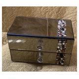 Mirrored with Jewles 2-drawer jewelry box
