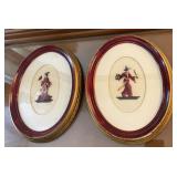 Vintage petit point floral wall art