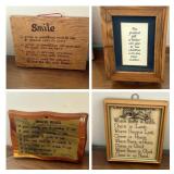 (4) Wood Signs