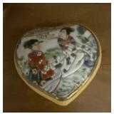 Porcelain Heart Trinket Box