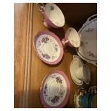 Vintage Teacups & Saucers Pink Set