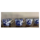 Vintage Royal Crown Derby 'Blue Mikado' Teacups