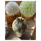 Vintage Mexican Tonala Hand Painted Pottery Vase