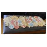 Beaded floral table runner