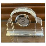 Vintage Baccarat crystal desk clock