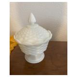 Vintage Anchor Hocking milk glass compote