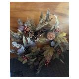 Artificial autumn decorative wreath