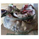 Glass Punch Bowl with Mugs