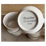 (8) Vintage Genuine Stoneware Japan Mugs