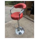 Adjustable Swivel Bar Stool with Chrome Base
