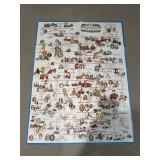 Vintage poster of lineage of Kings & Queens of Ed